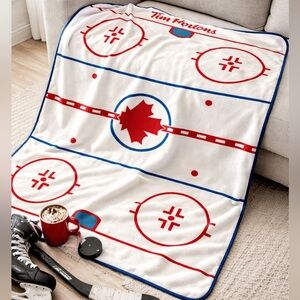 Tim Hortons 2022 Hockey Rink Fleece Throw Blanket Canada Promo